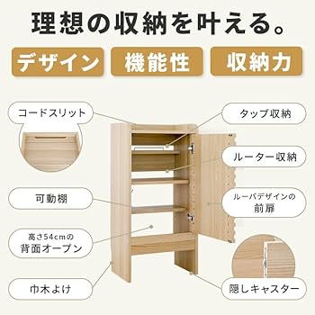 Amazon | NISSHO Lefurni ロボット掃除機 収納ボックス 収納家具